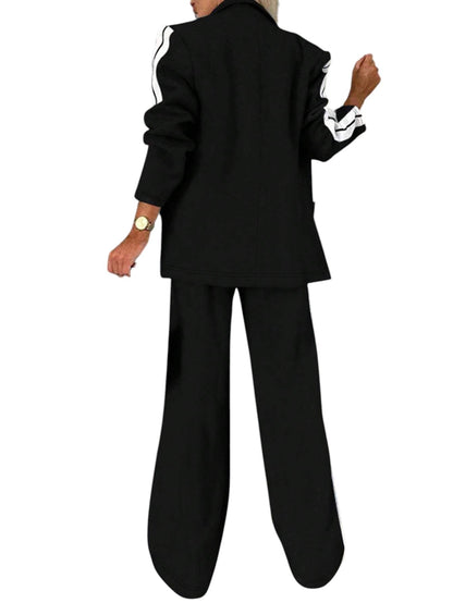 SHE fekete és fehér csíkos kétrészes szett