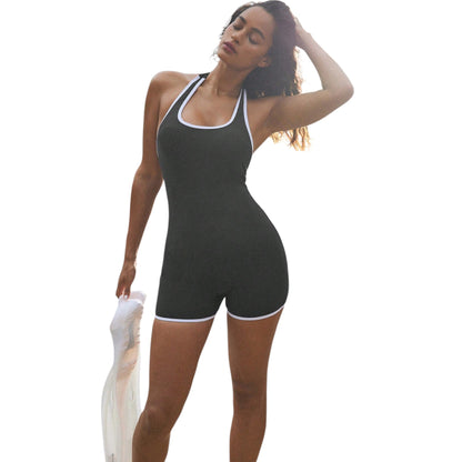 SHE fekete fehér szegélyű playsuit