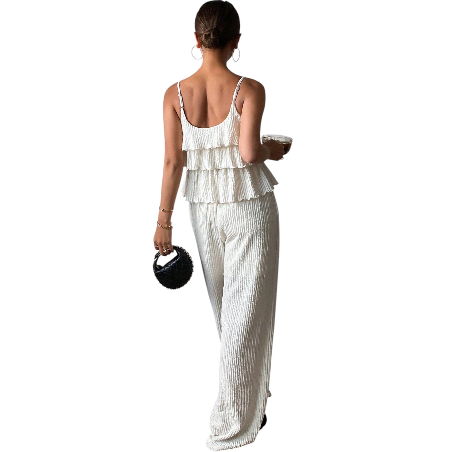 SHE fehér fodros szett