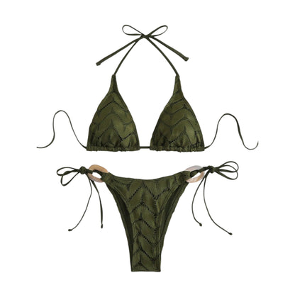 SHE zöld horgolt bikini
