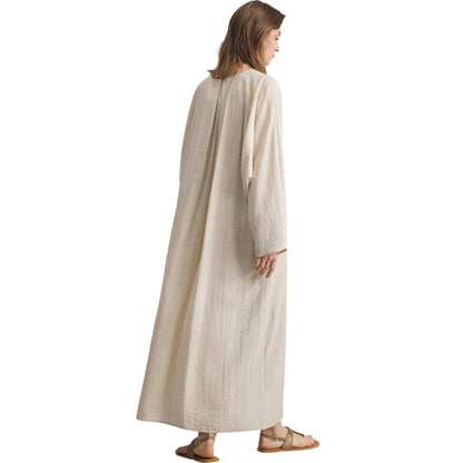 SHE bézs hosszú ujjú maxi ruha