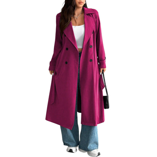 SHE fukszia hosszú kabát