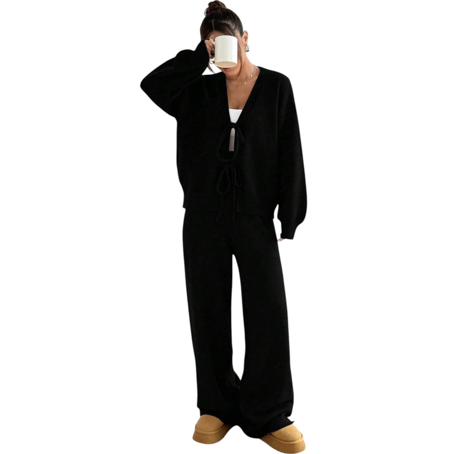 SHE fekete kötött szett