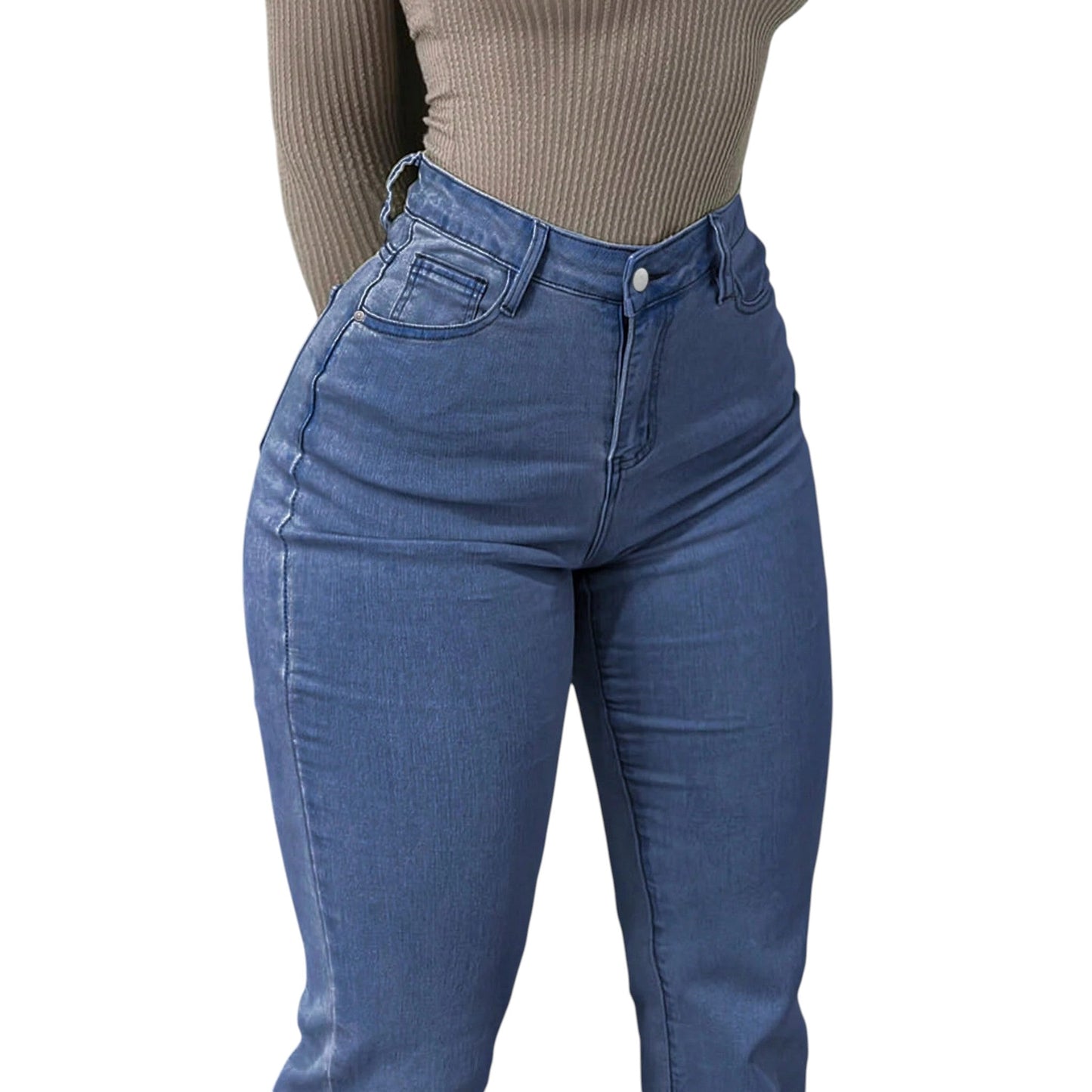 SHE világoskék slim fit farmer