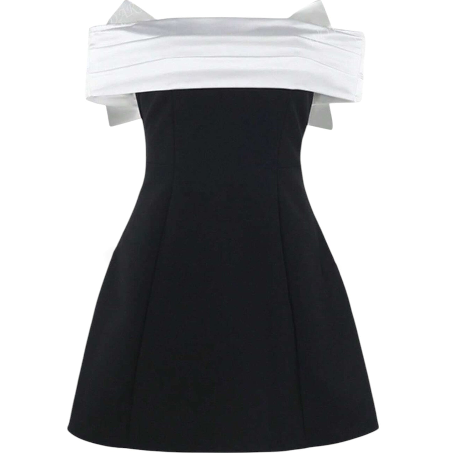 SHE fekete-fehér garbós mini ruha