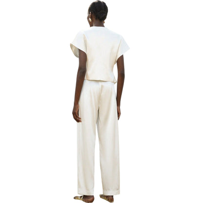 SHE fehér blúz és nadrág szett