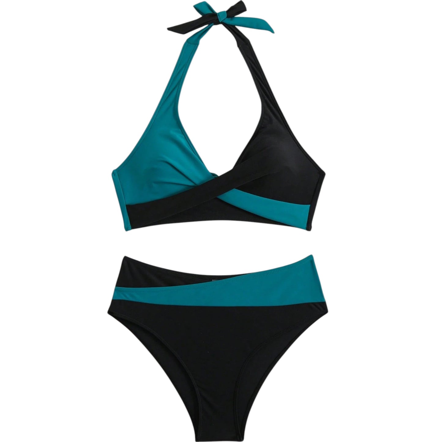 SHE fekete és türkiz bikini