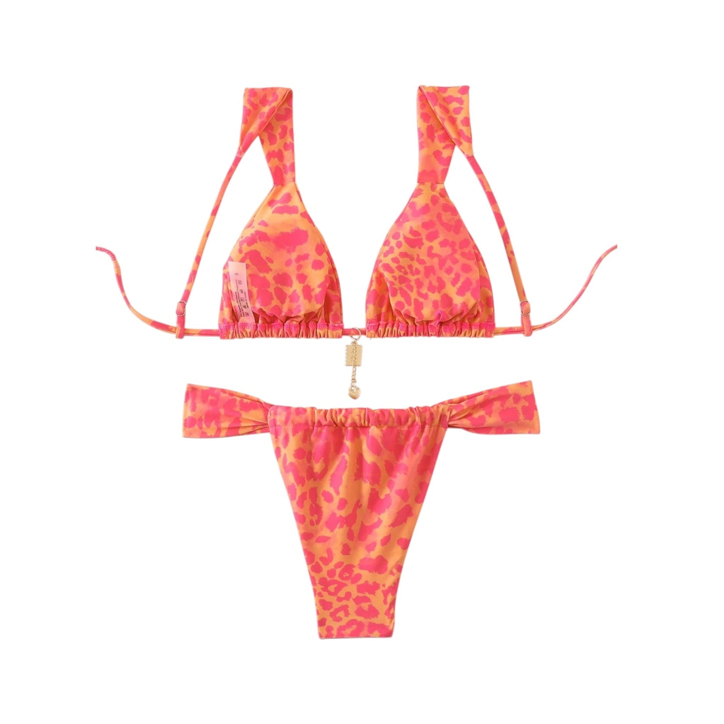 SHE narancssárga leopárd mintás bikini szett