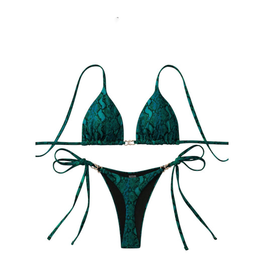 SHE zöld mintás bikini