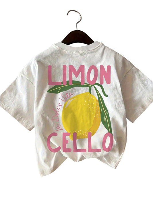 SHE fehér "Limoncello" feliratos póló