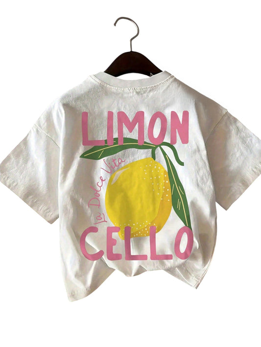 SHE fehér "Limoncello" feliratos póló