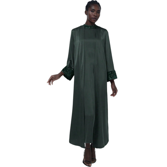 SHE smaragdzöld flitteres maxi ruha