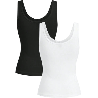 SHE fekete és fehér bordázott atléta