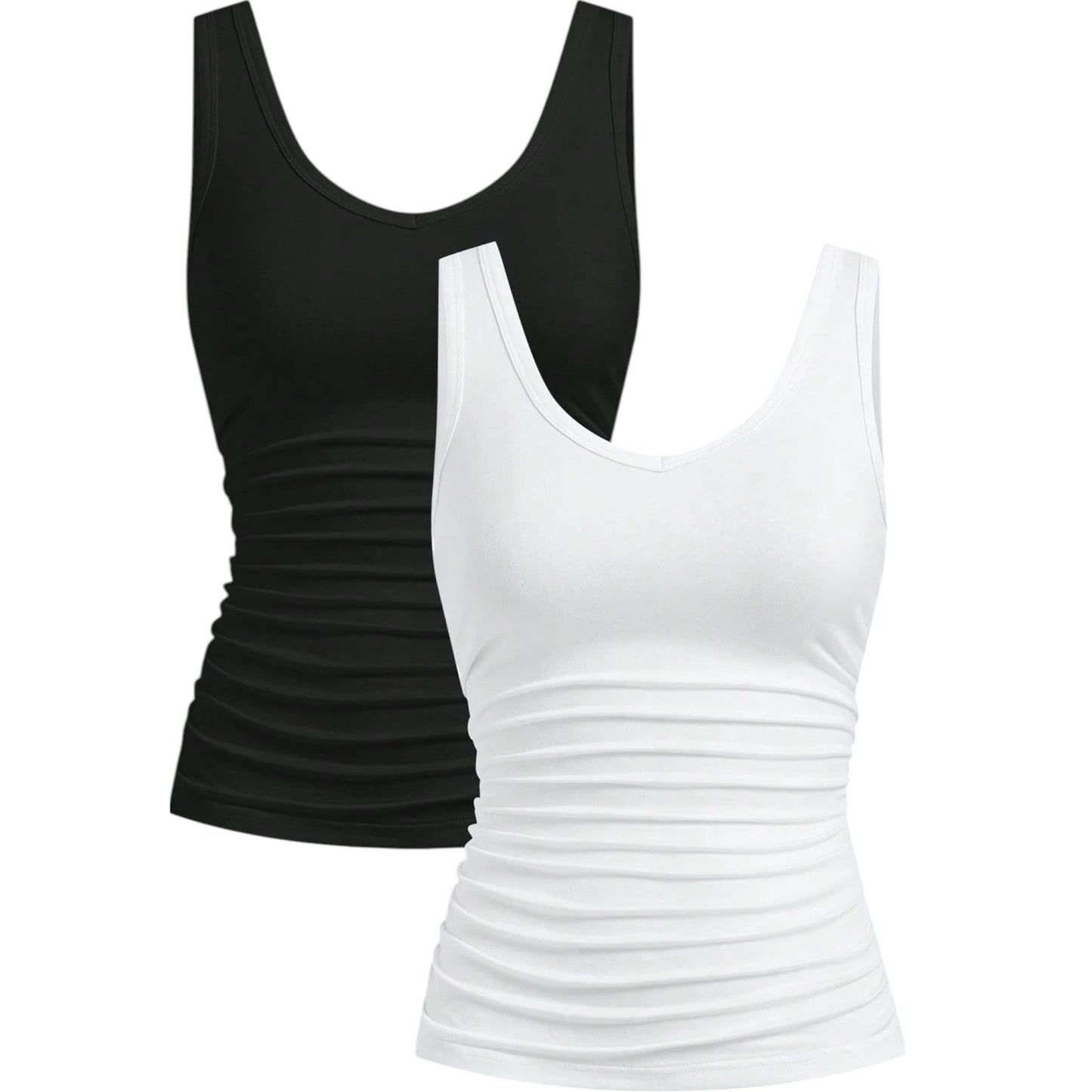 SHE fekete és fehér bordázott atléta